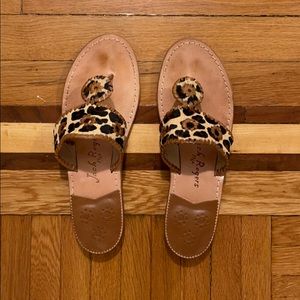 Leopard Jack Rogers Flat Sandals (9M)